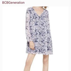 BCBGeneration Floral Tie-back Shift Dress Size Large